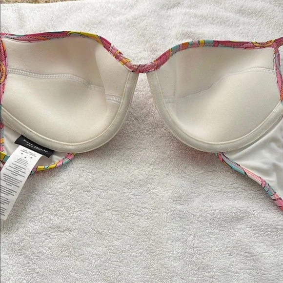 NWOT. Kate Spade New York Underwire Bikini Women’s Swim Top. Colorful, Pink. M. - Picture 8 of 8